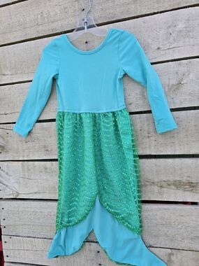 Siaomimi Teal and Emerald Mermaid Dress Costume